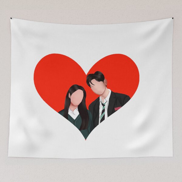 Item preview, All of us are dead, Choi Nam Ra and Lee Soo Hyuk Heart Drawing designed and sold by BeccaKenDesigns.