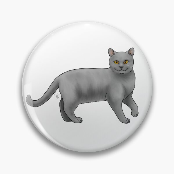 Item preview, Cat - Chartreux Cat - Amber Eyes designed and sold by Jennifer Stolzer.
