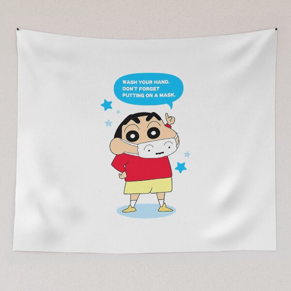 Item preview, Crayon Shin-chan DON'T FORGET PUTTING ON A MASK designed and sold by MikaylaBustard.