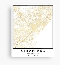 BARCELONA SPAIN CITY STREET MAP ART Metal Print