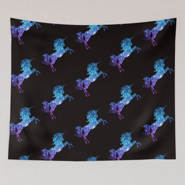 Item preview, Bright Teal and Purple Ombre Faux Glitter Unicorn designed and sold by Felicity-K.
