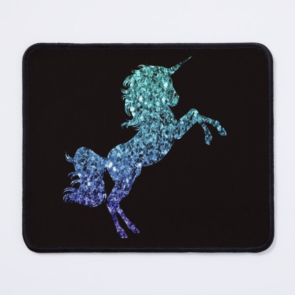 Item preview, Dark Teal and Blue Ombre Faux Glitter Unicorn designed and sold by Felicity-K.
