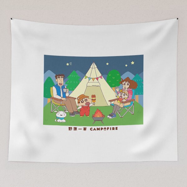 Item preview, Crayon Shin-chan Nohara family Camp fire gather round designed and sold by MikaylaBustard.