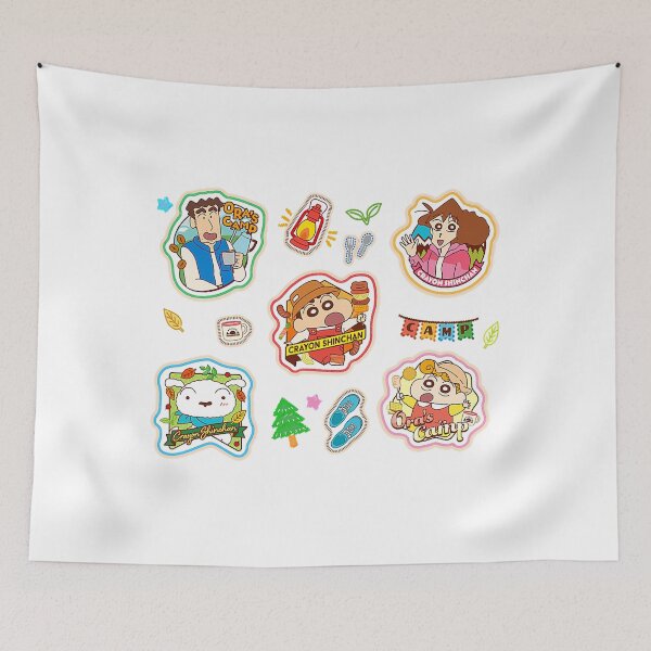 Item preview, Crayon Shin-chan Nohara family Camp fire badge icon designed and sold by MikaylaBustard.