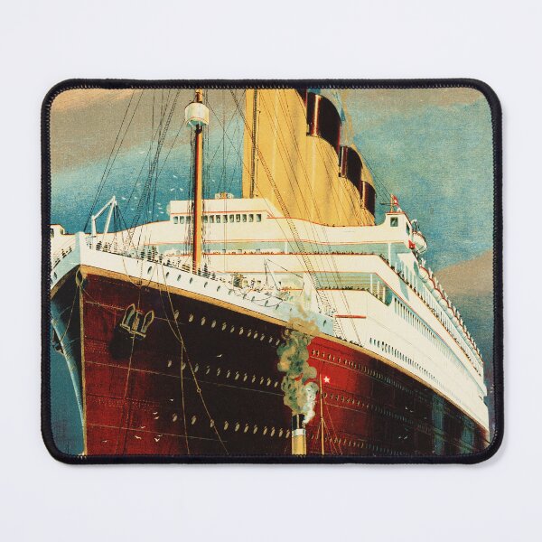 Item preview, EUROPE to AMERICA via White Star Line Ocean Liner Vintage Ship Travel Poster designed and sold by retroposters.