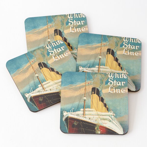 Item preview, EUROPE to AMERICA via White Star Line Ocean Liner Vintage Ship Travel Poster designed and sold by retroposters.