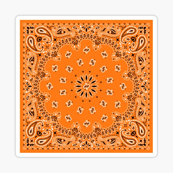 Black & Orange Paisley Bandana – BandanaLove