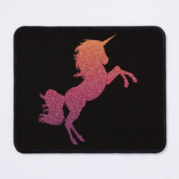 Item preview, Dark Red Orange Ombre Faux Glitter Unicorn designed and sold by Felicity-K.