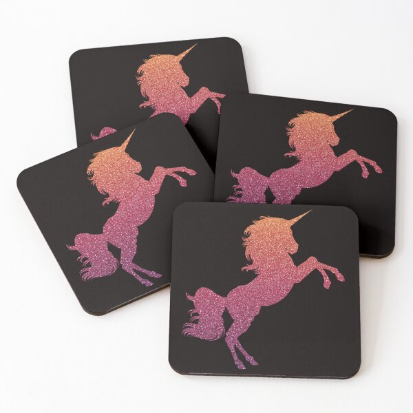 Item preview, Dark Red Orange Ombre Faux Glitter Unicorn designed and sold by Felicity-K.