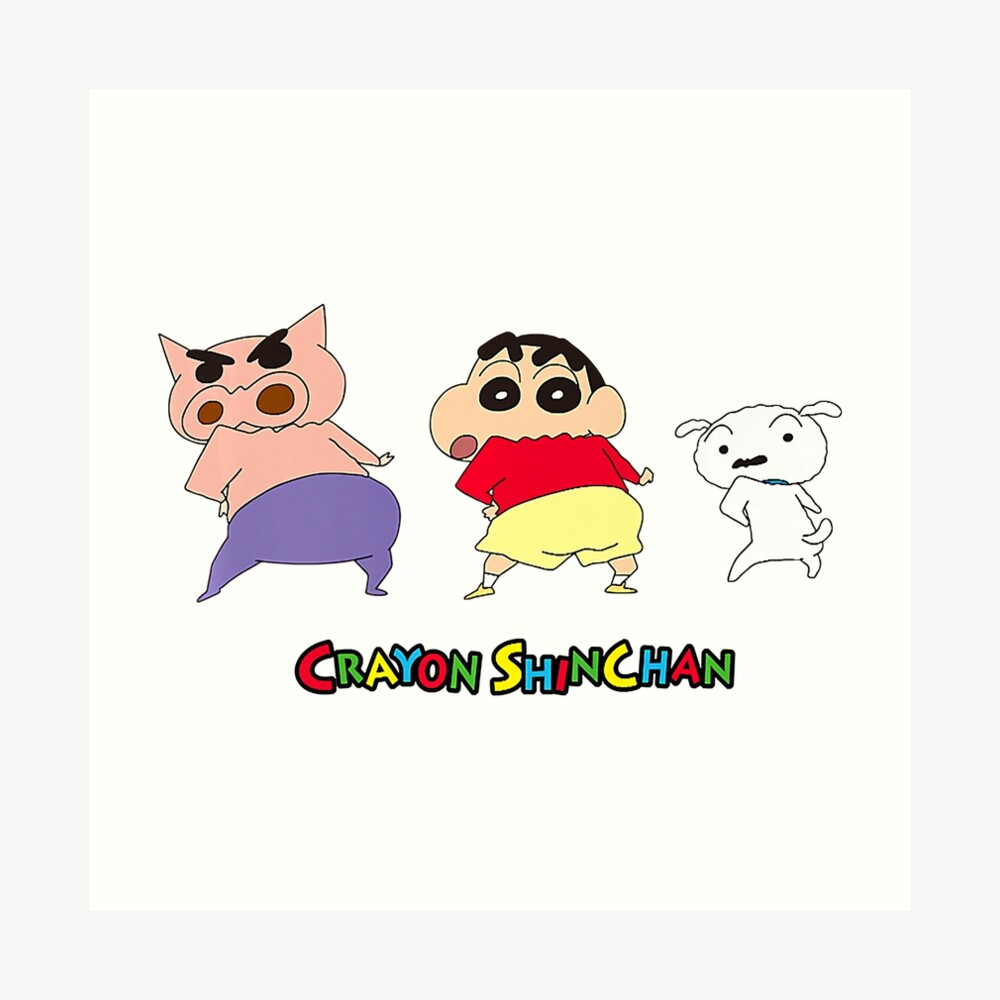 Crayon Shin-chan, turning around & Shin-chan & Shiro