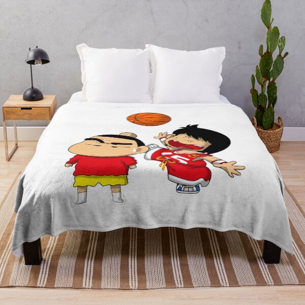 Crayon Shin Chan Meyer Lap Blanket hot 2 - Nohara Shiro & Shin Chan (Blue Frame)