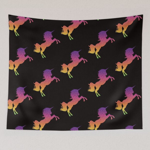 Item preview, Rainbow Ombre Faux Glitter Unicorn designed and sold by Felicity-K.