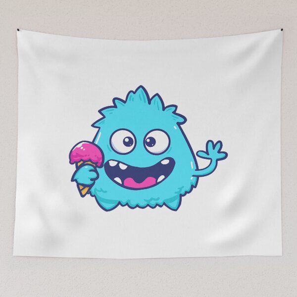 Item preview, Blue monster cute  designed and sold by MollyKirkwood.
