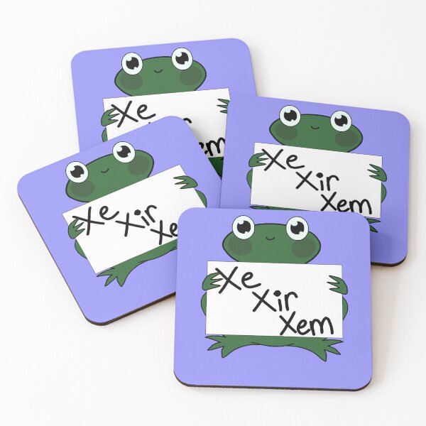 Item preview, Xe/Xir/Xem frog pronouns lgbt trans nonbinary neopronouns designed and sold by Spell-the-Bee.