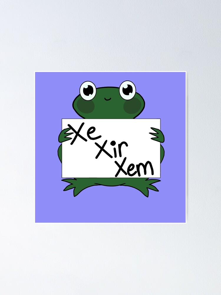 "Xe/Xir/Xem frog pronouns lgbt trans nonbinary neopronouns" Poster by SpelltheBee Redbubble