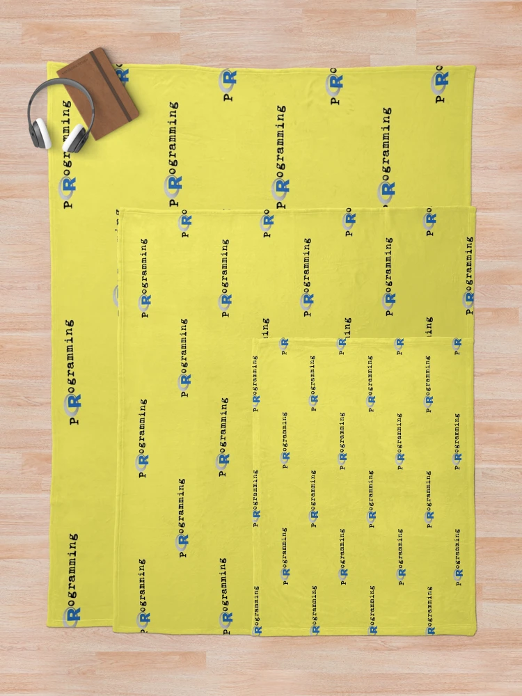 Thumbnail 5 of 6, Throw Blanket, R in R programming R programming designed and sold by KoopTroop ⭐⭐⭐⭐⭐.