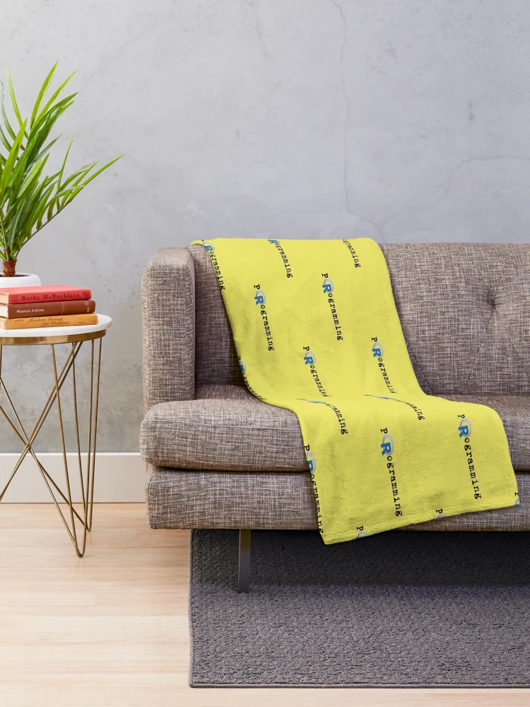 Thumbnail 2 of 6, Throw Blanket, R in R programming R programming designed and sold by KoopTroop ⭐⭐⭐⭐⭐.