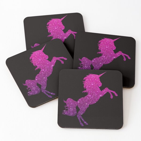 Item preview, Dark Pink Purple Ombre Faux Glitter Unicorn designed and sold by Felicity-K.