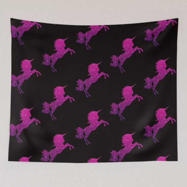 Item preview, Dark Pink Purple Ombre Faux Glitter Unicorn designed and sold by Felicity-K.