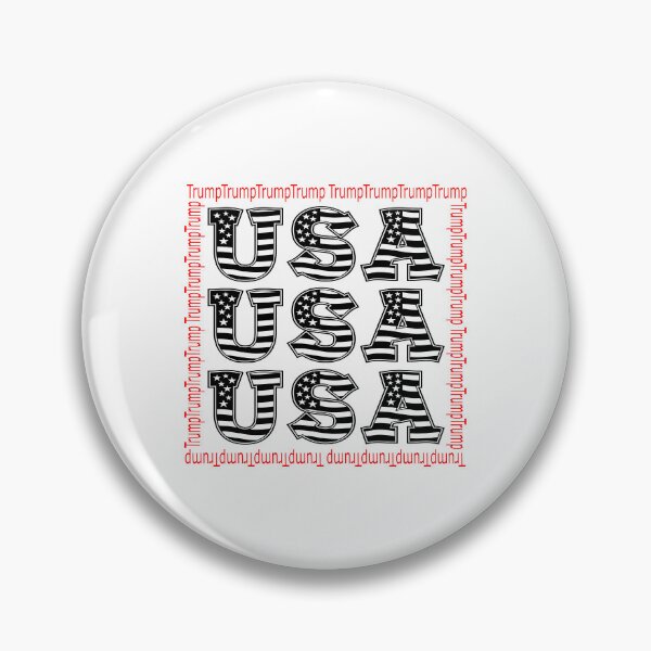 Item preview, USA USA USA in stars and stripes with Trump border designed and sold by Becky Hunter.