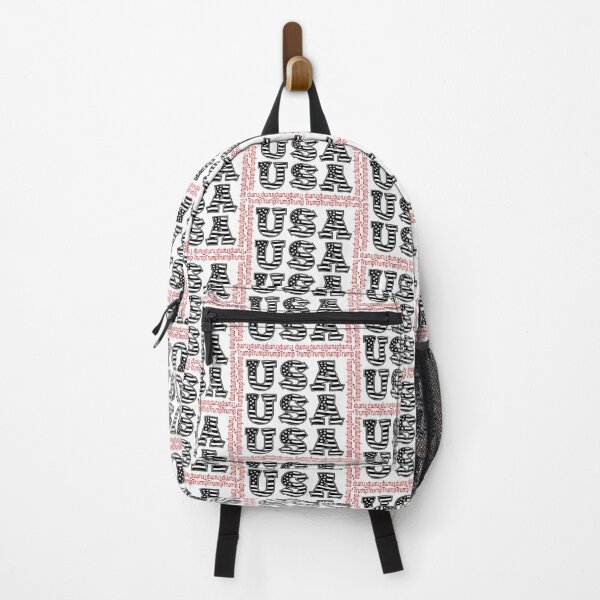 Item preview, USA USA USA in stars and stripes with Trump border designed and sold by Becky Hunter.