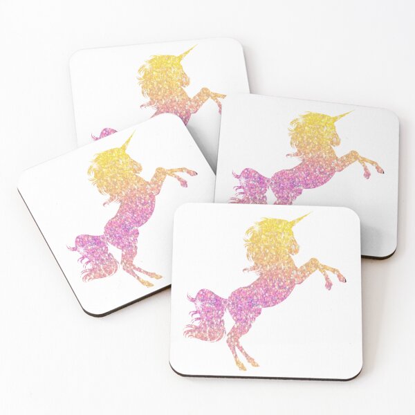 Item preview, Pink and Yellow Ombre Faux Glitter Unicorn designed and sold by Felicity-K.