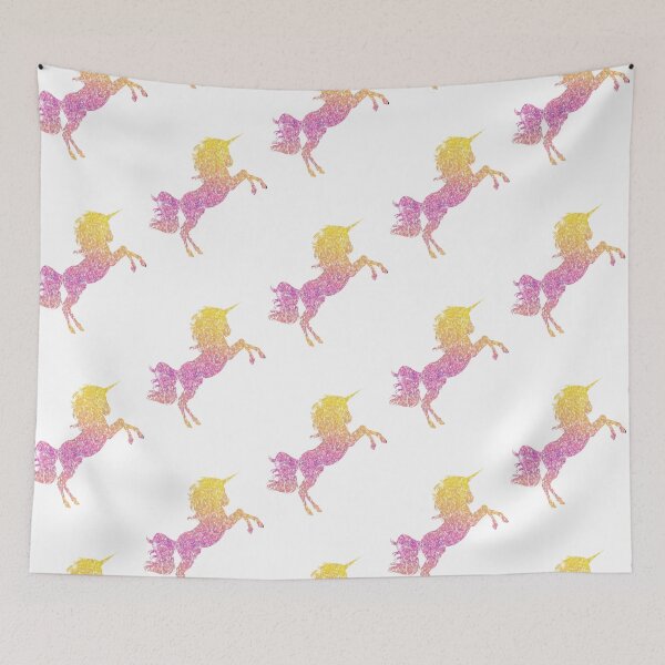 Item preview, Pink and Yellow Ombre Faux Glitter Unicorn designed and sold by Felicity-K.