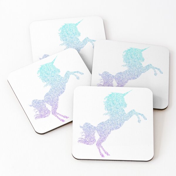 Item preview, Pastel Azul Púrpura Ombre Faux Glitter Unicornio designed and sold by Felicity-K.