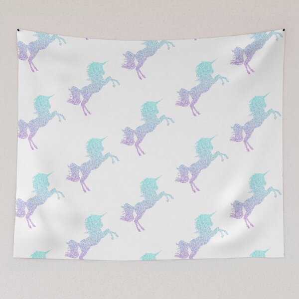 Item preview, Pastel Azul Púrpura Ombre Faux Glitter Unicornio designed and sold by Felicity-K.