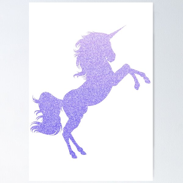 Item preview, Pastel Purple Ombre Faux Glitter Unicorn designed and sold by Felicity-K.