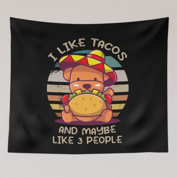 Item preview, I Like Tacos and Maybe Like 3 People,Funny Cinco De Mayo Tacos Lovers Retro Vintage Women Men designed and sold by pedrored369.
