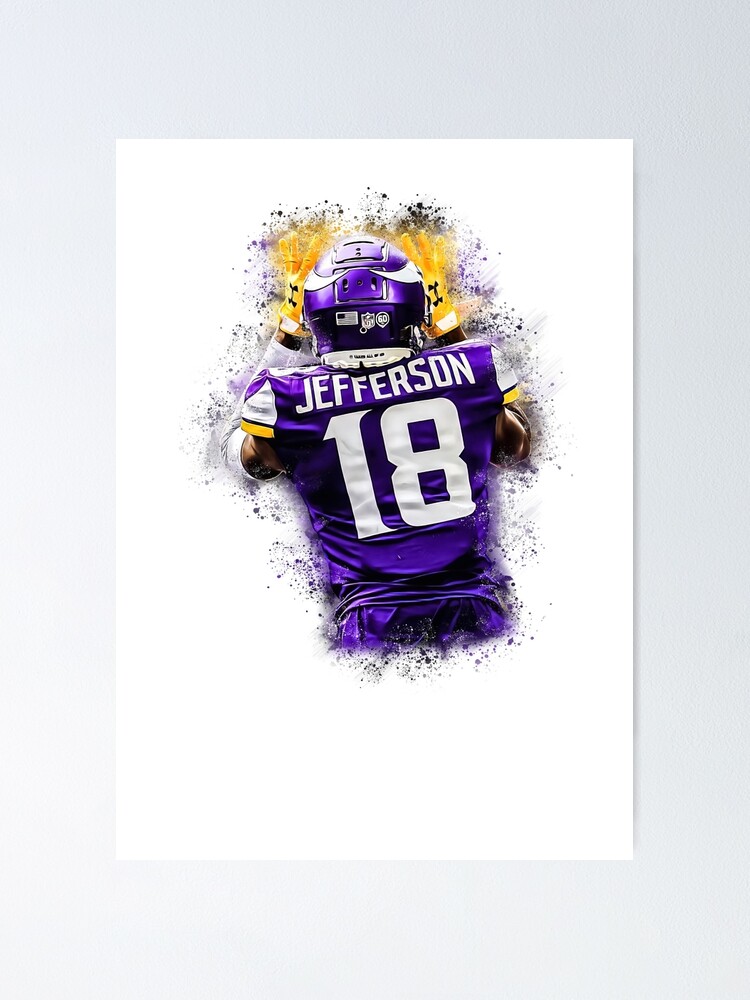 Justin Jefferson Minnesota Vikings Football Glossy Sticker -   Israel