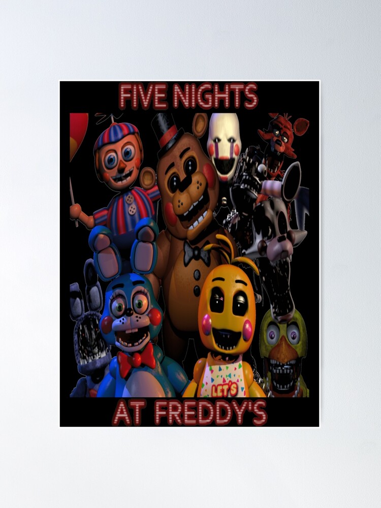 That One FNAF 2 Poster But With the Classic Animatronics Sticker