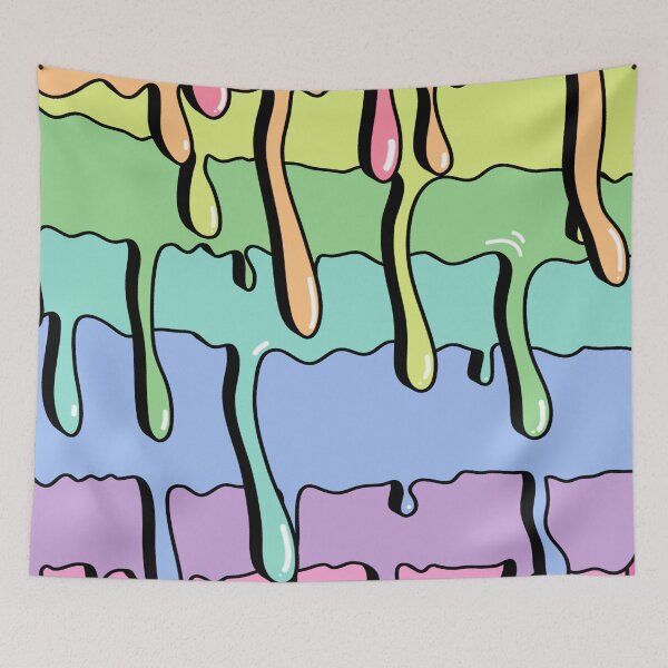 Item preview, Slime Rainbow Kawaii Aesthetic Drippy Pattern designed and sold by ind3finite.