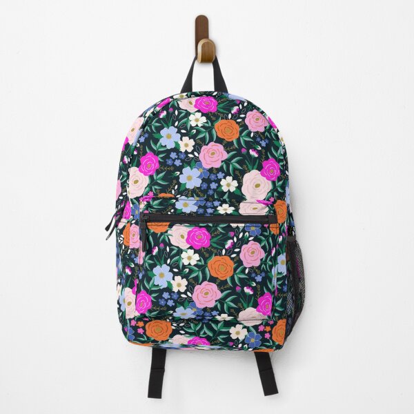 Item preview, Peonies on Black Flower Pattern designed and sold by Insvy Design Studio.