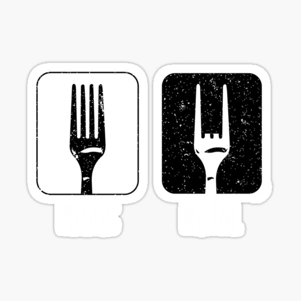 Plastic Metal Fork Classic T-Shirt Sticker