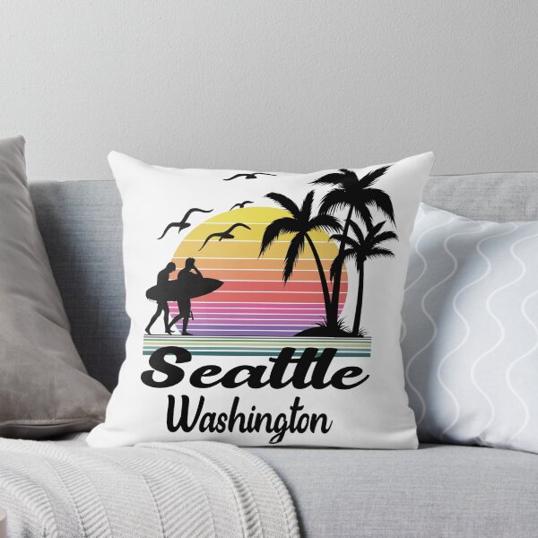 Item preview, Seattle Washington Seaside Retro Sunset designed and sold by Home-Spirit.