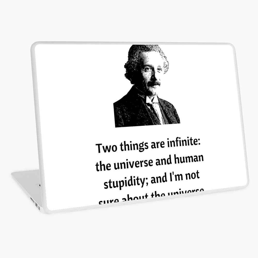 Coque Et Skin Adhesive Ipad Albert Einstein Citation Univers Infini Par Momente Redbubble