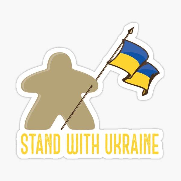 Item preview, Stand with Ukraine Meeple designed and sold by geekyT.