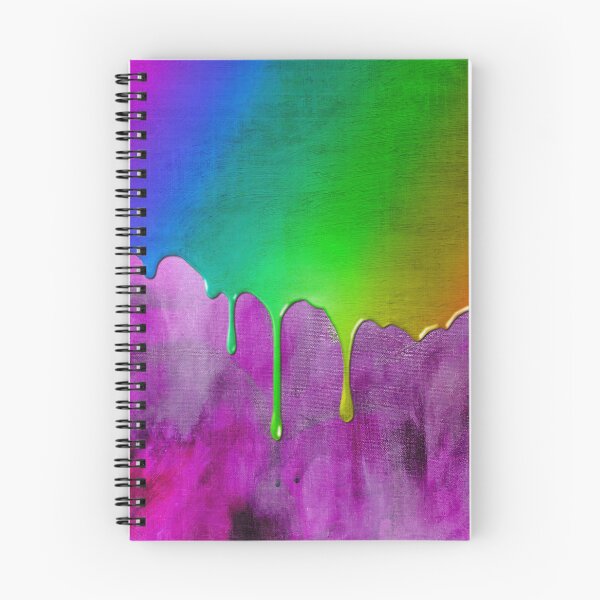 Item preview, Bright Multicolored Rainbow Paint Dripping Over Purple Canvas designed and sold by James-Cole.