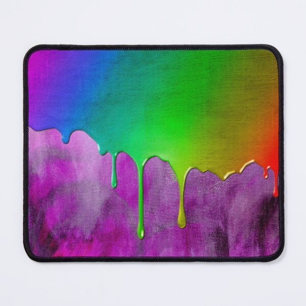 Item preview, Bright Multicolored Rainbow Paint Dripping Over Purple Canvas designed and sold by James-Cole.