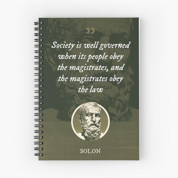 Item preview, SOLON - Society is well governed when its people obey the magistrates, and the magistrates obey the law designed and sold by Syahrasi.