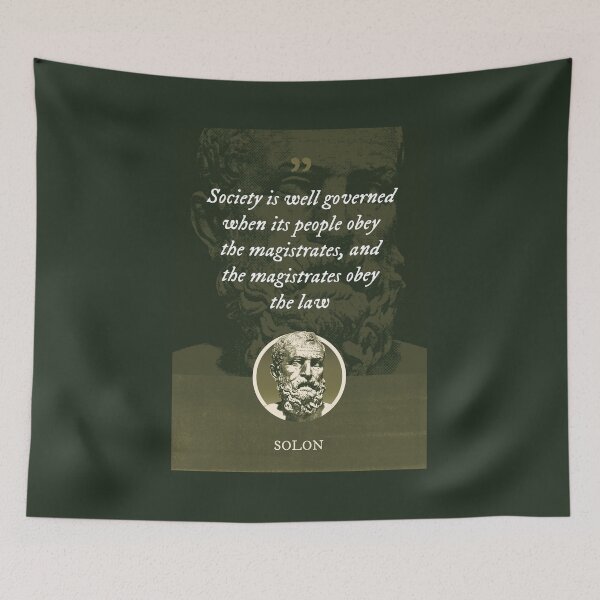 Item preview, SOLON - Society is well governed when its people obey the magistrates, and the magistrates obey the law designed and sold by Syahrasi.