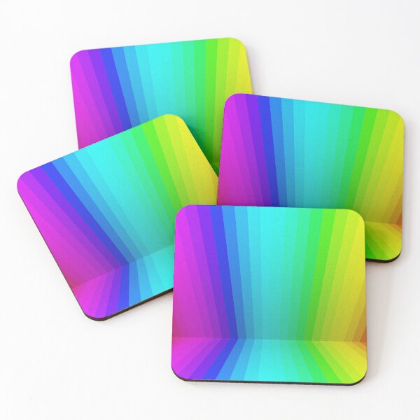 Item preview, Bright Rainbow Coloured Stripes Box Perspective designed and sold by James-Cole.