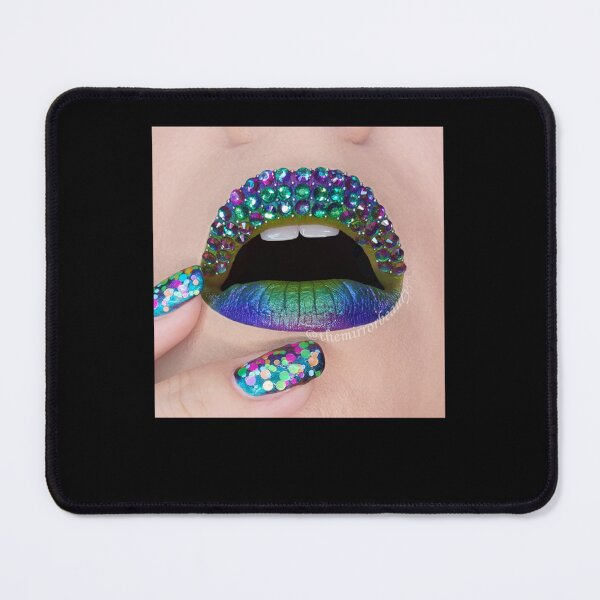Item preview, Rhinestones mermaid lip art and nail art Classic designed and sold by NoudHussain.