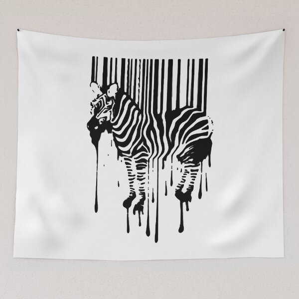 Item preview, Banksy Street Art Zebra Bar Code Graffiti Graff designed and sold by DilysMarca.