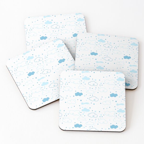 Item preview, Clouds + Stars Blue Pattern designed and sold by ZestyFruit.