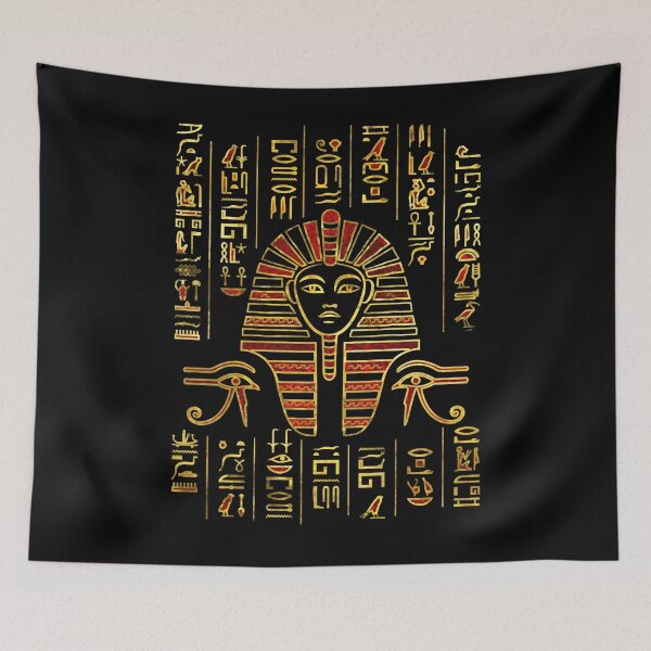 Item preview, Egyptian Sphinx on hieroglyphics red crystal designed and sold by DilysMarca.