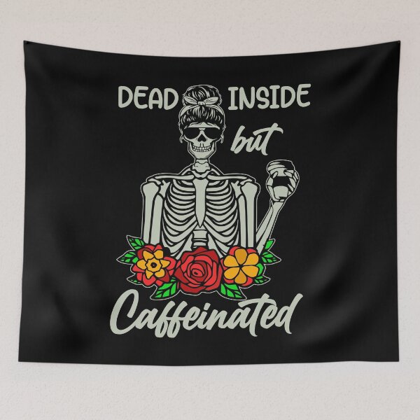 Item preview, Dead Inside But Caffeinated T-Shirt Design designed and sold by TeesHunt21.