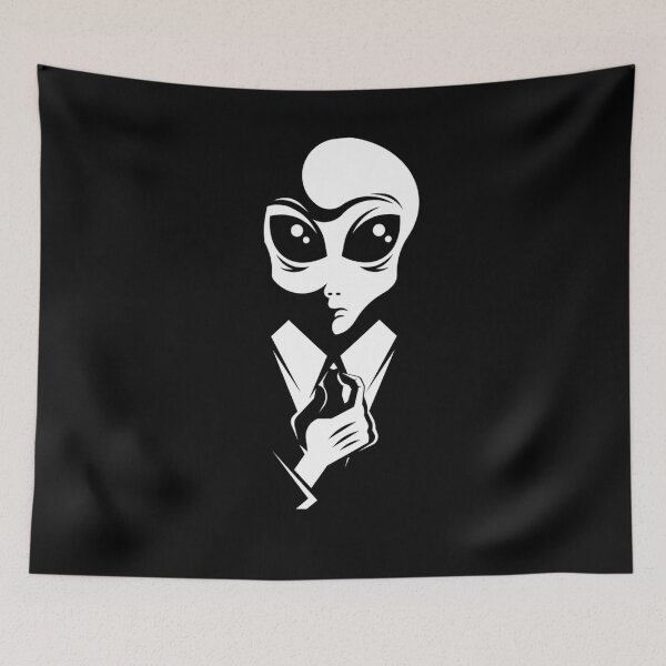 Item preview, Alien Fixing His Tie (Black & White) Classic . designed and sold by cradydbherol.